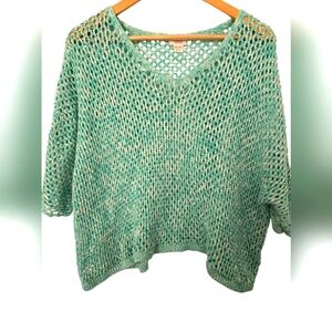 Mossimo Mint Green Crocheted Women's Cropped Sweater Size XXL